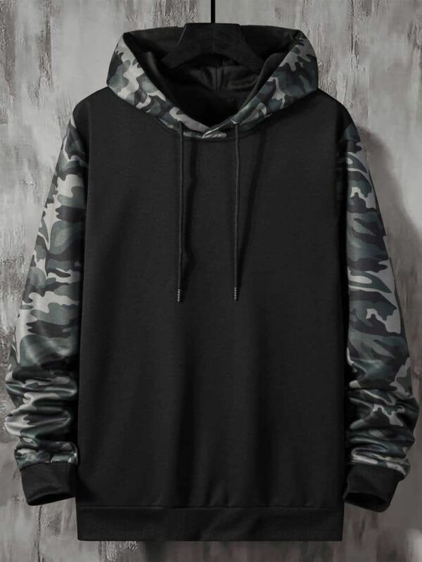 Black and Gray Hoodie Sweater - Image 2