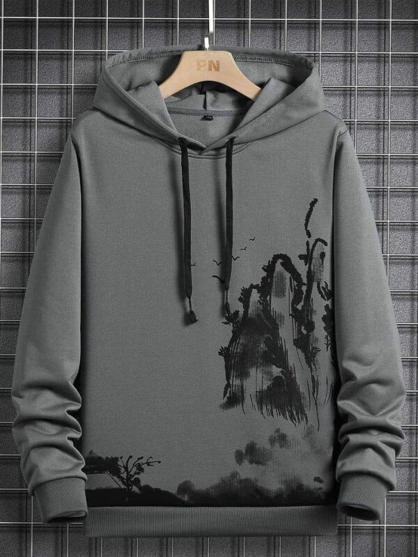 Black and Gray Hoodie Sweater