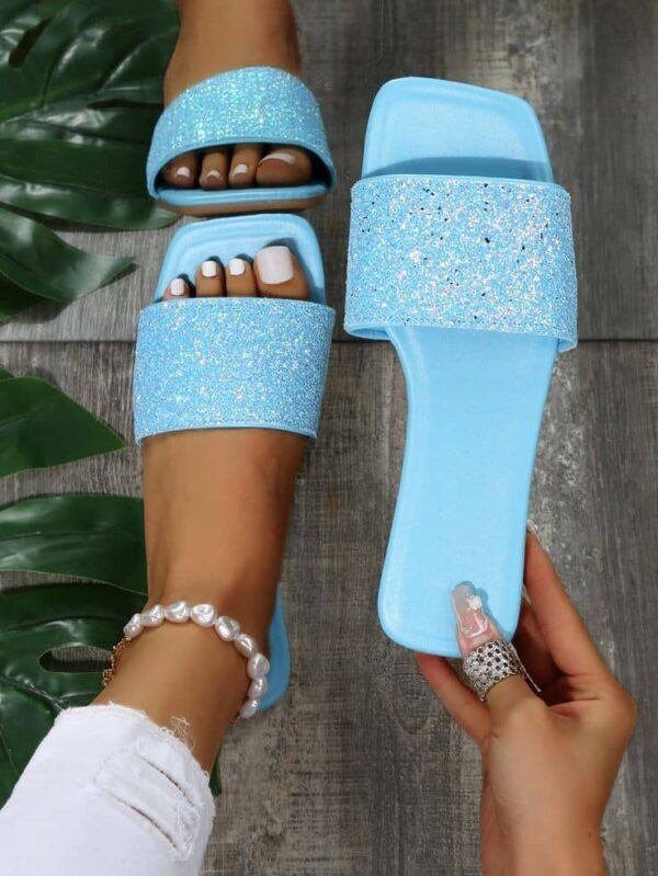 Pretty Sky Blue Open Shoes